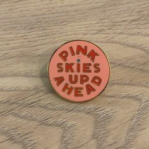 bando “pink skies up ahead” enamel pin